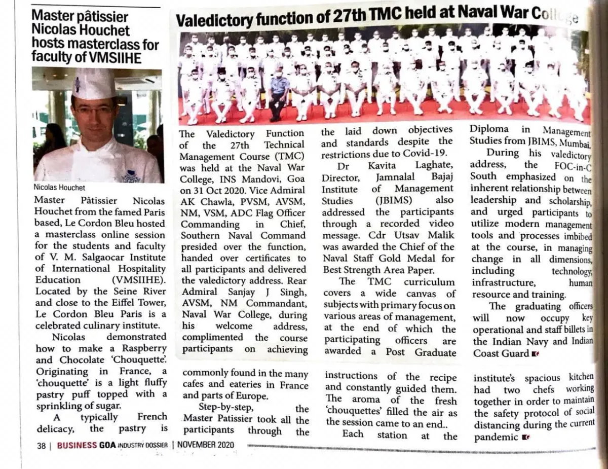 VMSIIHE -Hospitality Institute in India-News