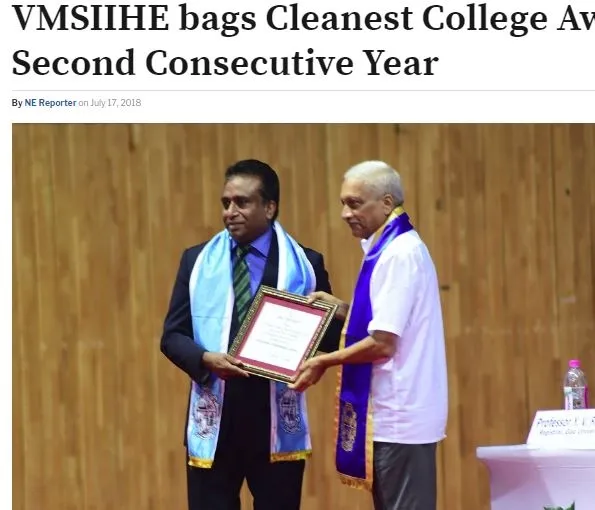 VMSIIHE -Hospitality College India-News