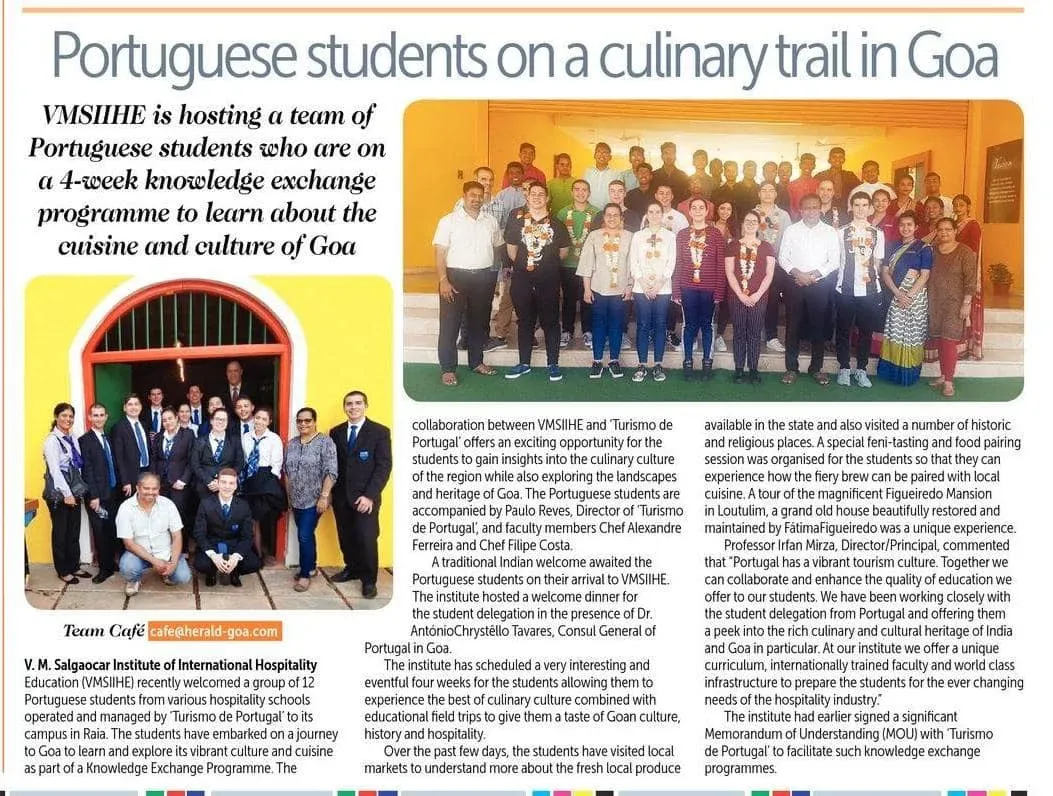 VMSIIHE -Hospitality Institute in India-News
