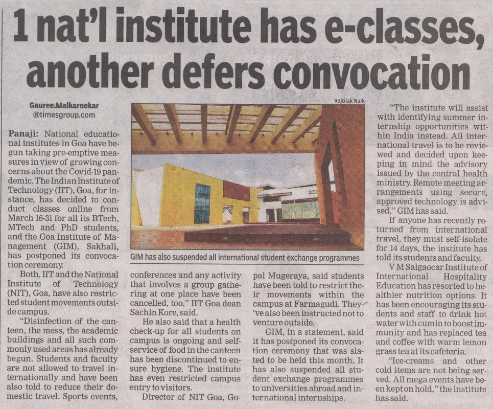 VMSIIHE -Hospitality Institute in India-News