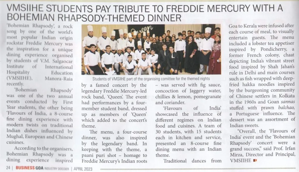 VMSIIHE -Hospitality Institute in India-News