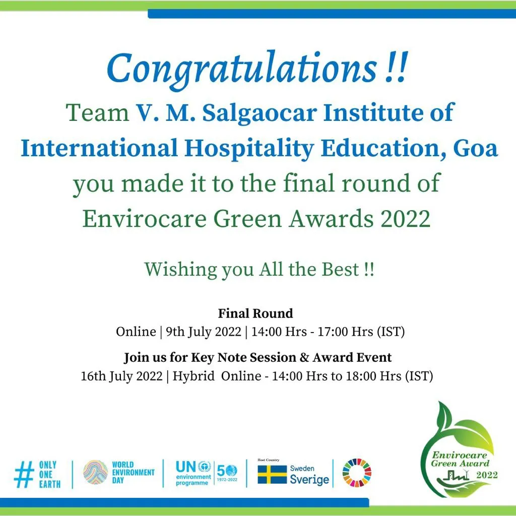 VMSIIHE -Hospitality College in Goa, India-News