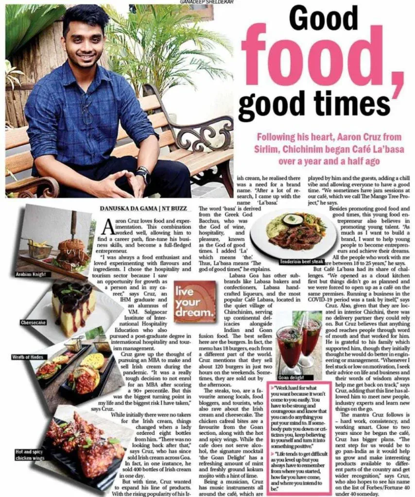 GOOD-food-good-times-Aron-dcruz-news-vmsiihe-hotel-management-college-in-india