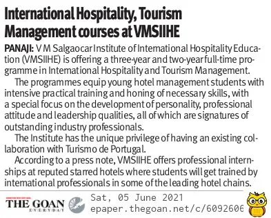 International-Hospitality-Tourism-Management-courses-at-VMSIIHE