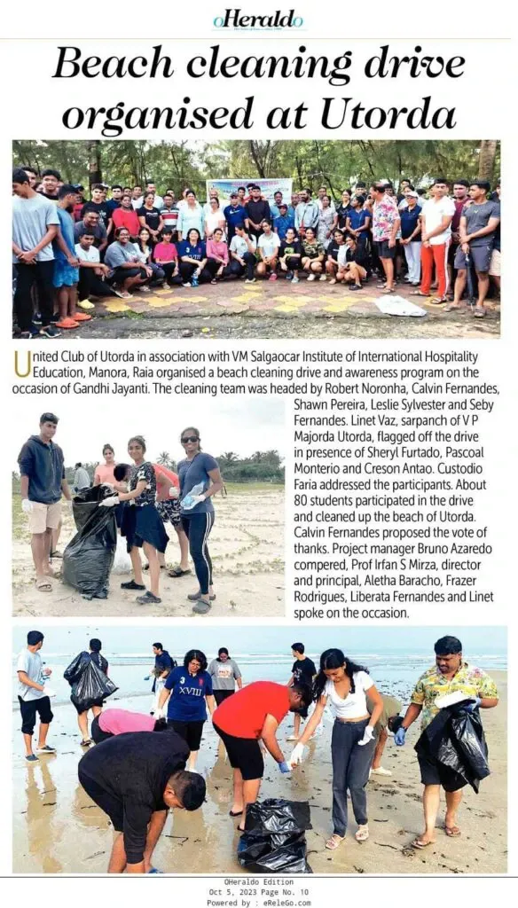 VMSIIHE -Top Hospitality Institute in Goa, India-News