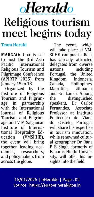 Religious tourism meet begins today