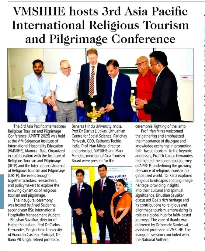 VMSIIHE hosts 3rd Asia Pacific International Religious Tourism and Pilgrimage Conference