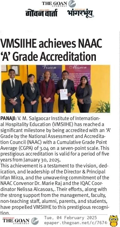 VMSIIHE archives NAAC A Grade Accredition