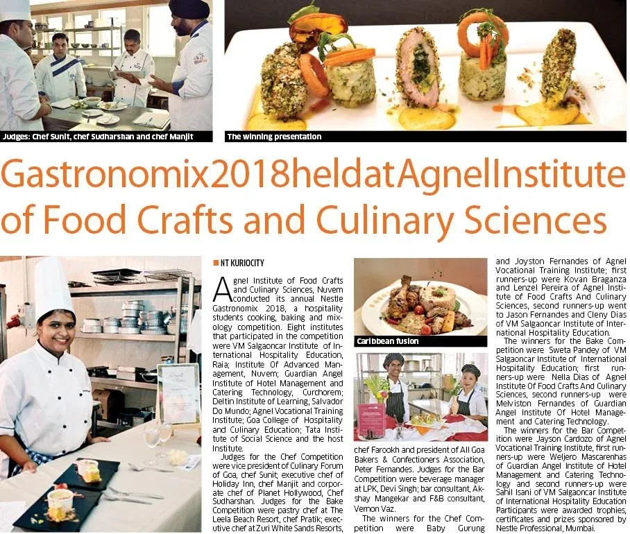 VMSIIHE -Hospitality College in Goa, India-News