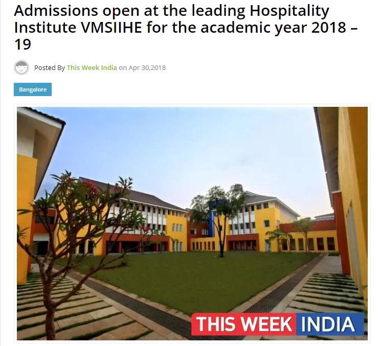 Hospitality Institute in india