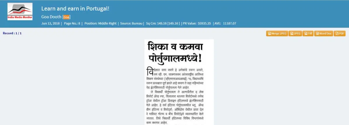 Hospitality Institute in india