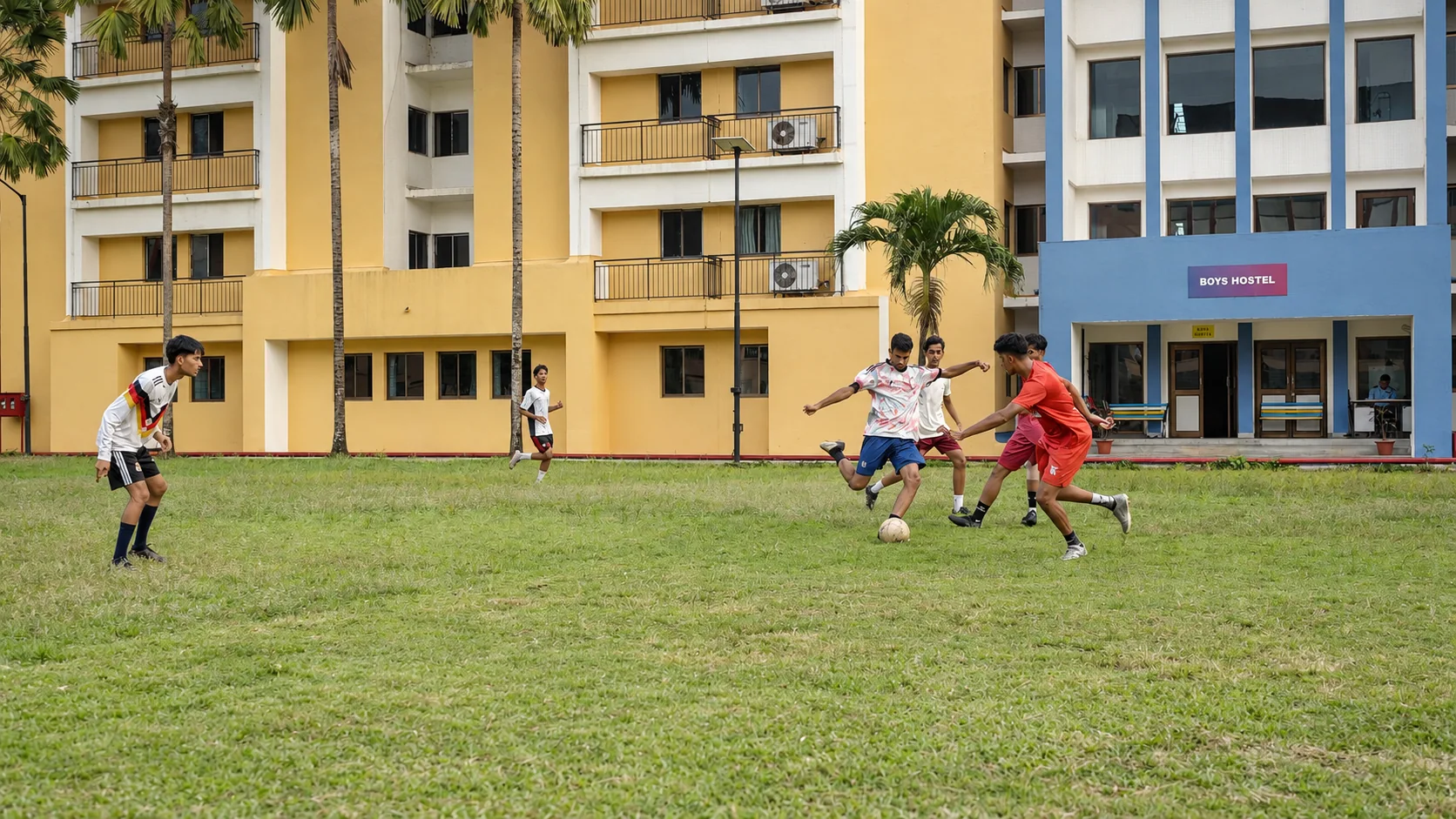 Illustrative soccer match scene; not verified as a VMSIIHE event