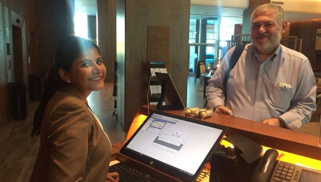 Tanya-Saigal-Khera-Guest-Relation-Officer-DoubleTree-by-Hilton-Dubai-along-with-Managing-Director-of-Ferrero