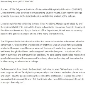 VMSIIHE -Hospitality College India-News