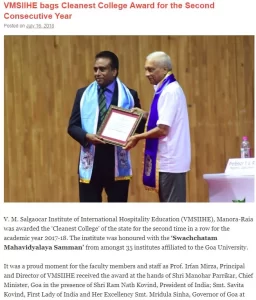 VMSIIHE -Hospitality College India-News