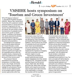 VMSIIHE -Hospitality College India-News