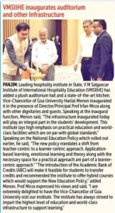 VMSIIHE -Hospitality College India-News
