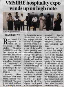 VMSIIHE -Hospitality College in Goa, India-News