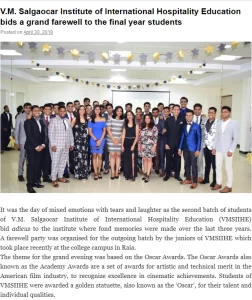 VMS- Hospitality Institute in india