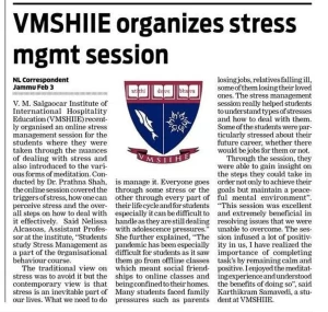 VMSIIHE -Hospitality College India-News