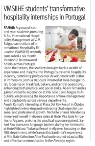 VMSIIHE -Hospitality College India-News