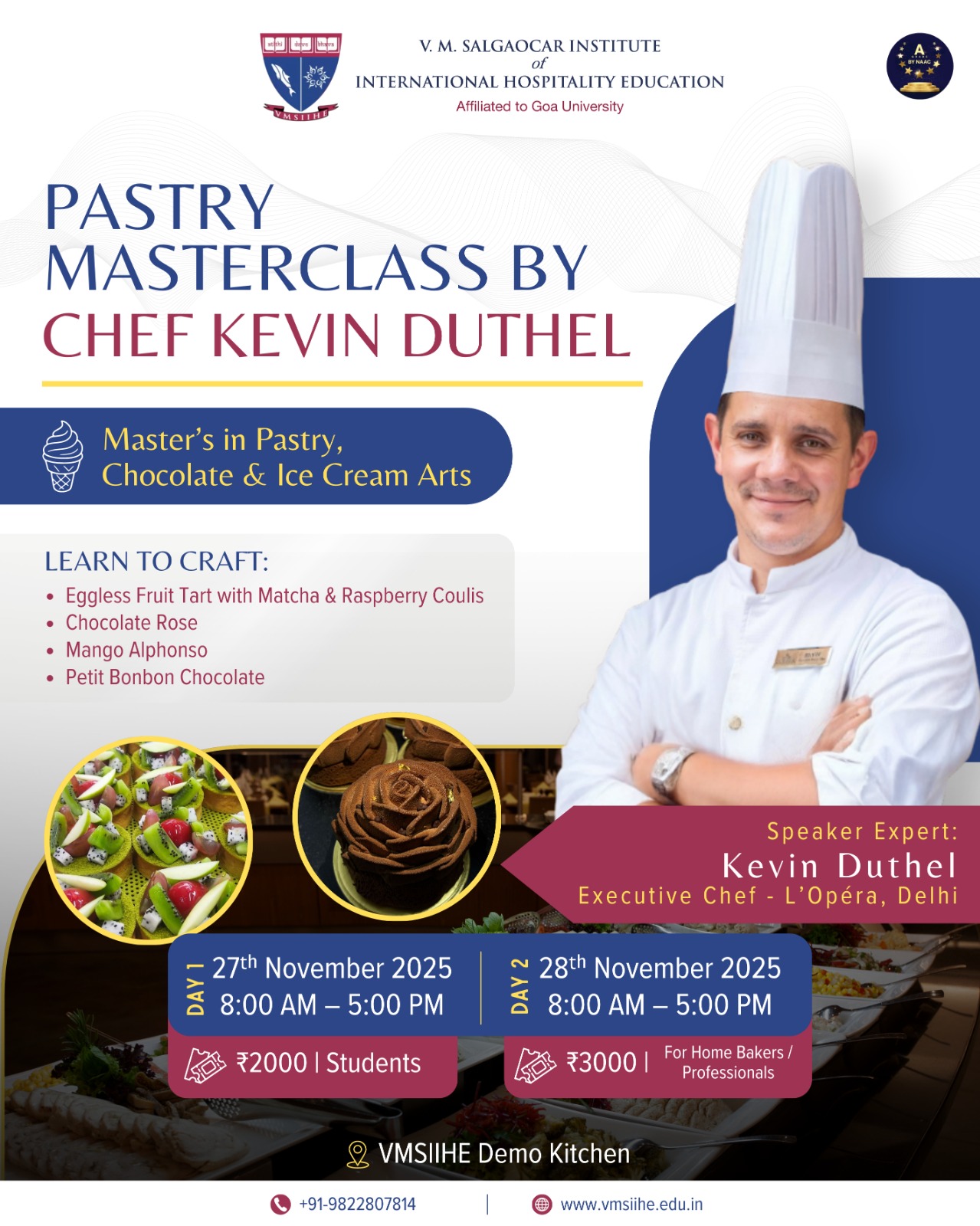 Pastry MasterClass by Chef Kevin Duthel